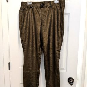 Lane Bryant Gold Stretch Jeggings